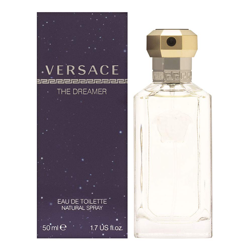 Versace The Dreamer bottle with elegant design for romantic evenings and all-day confidence