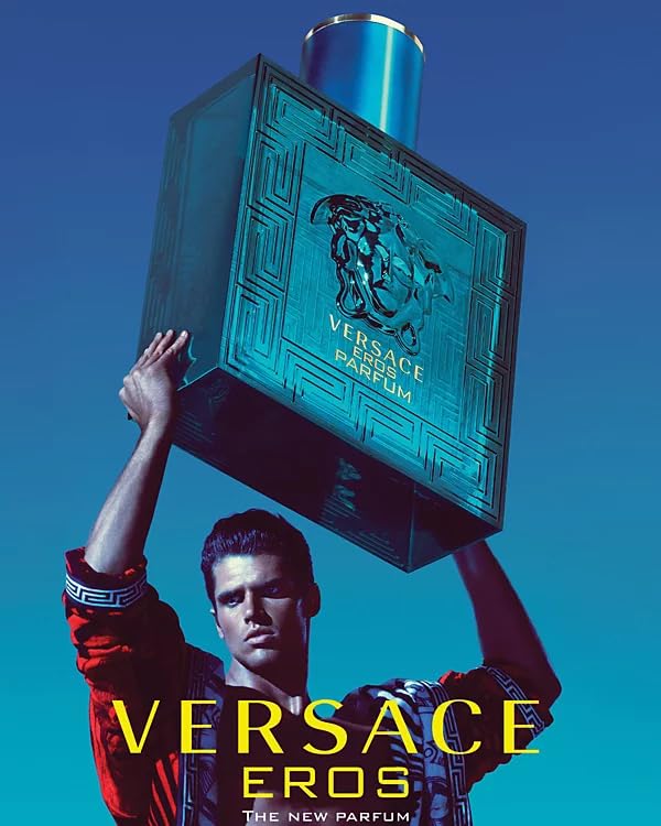 Versace Eros Parfum packaging box suggesting premium gift-ready presentation.
