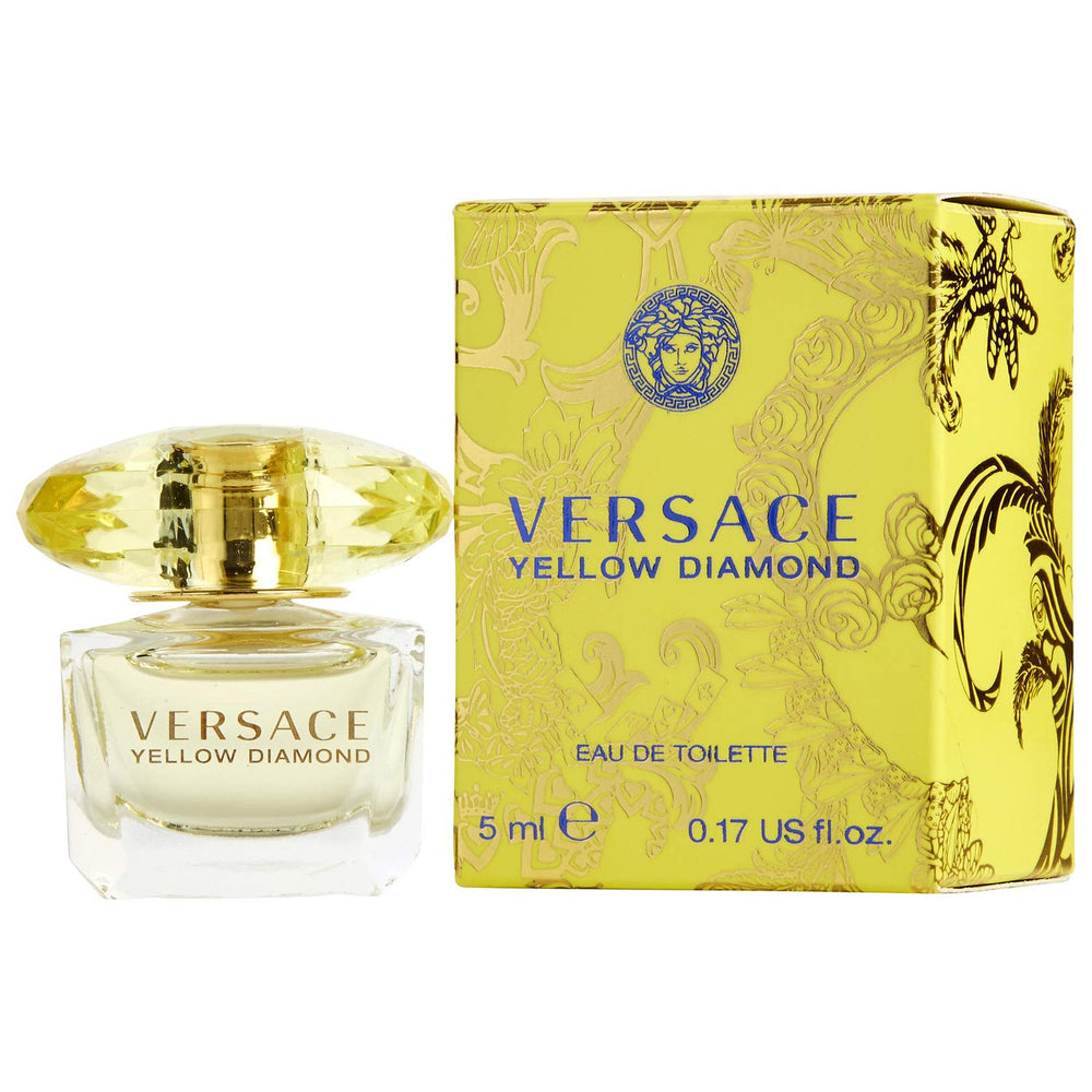 Versace fragrance trio packaging highlighting three scents for gifting or sampling.