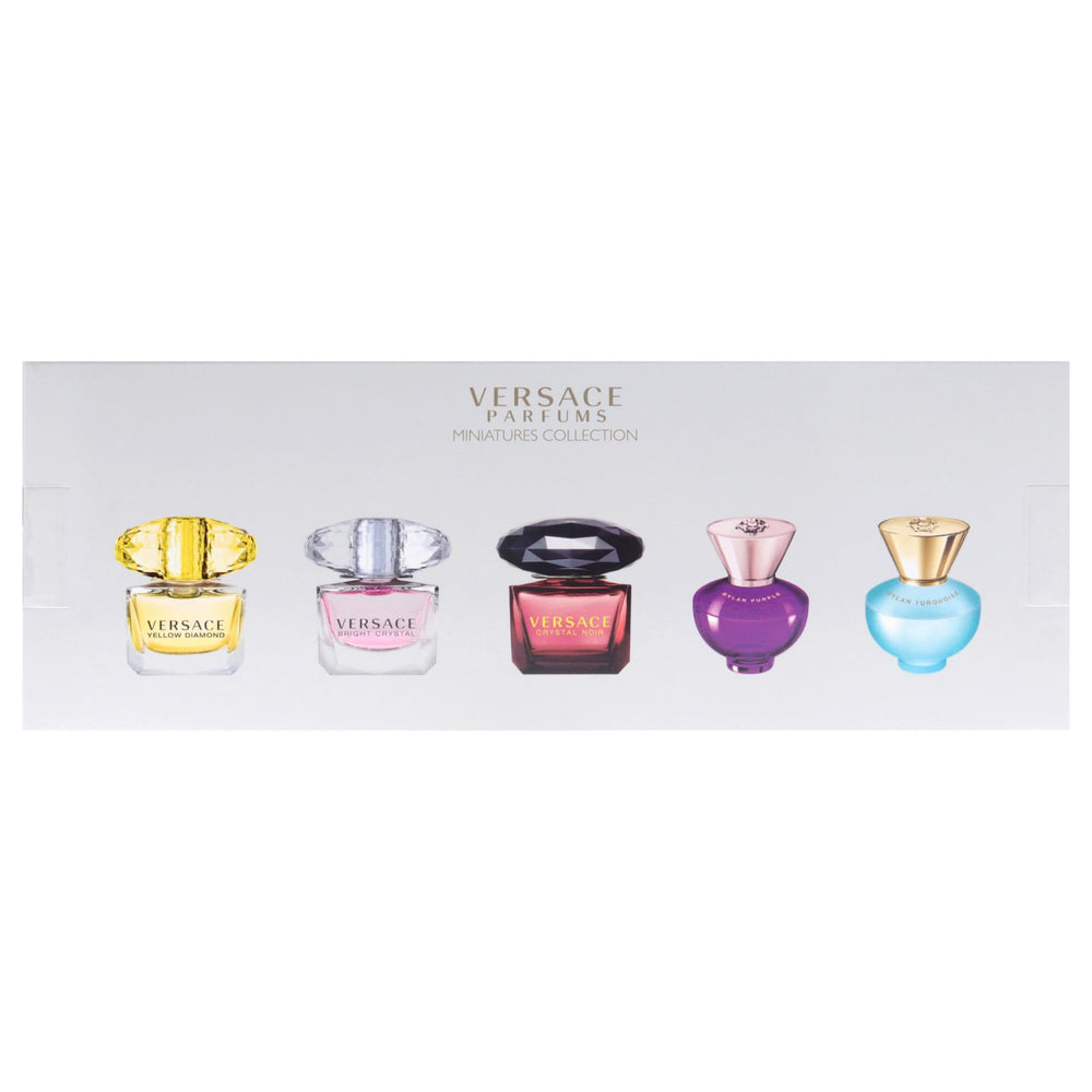 Versace miniatures gift-set box showcases five iconic fragrances