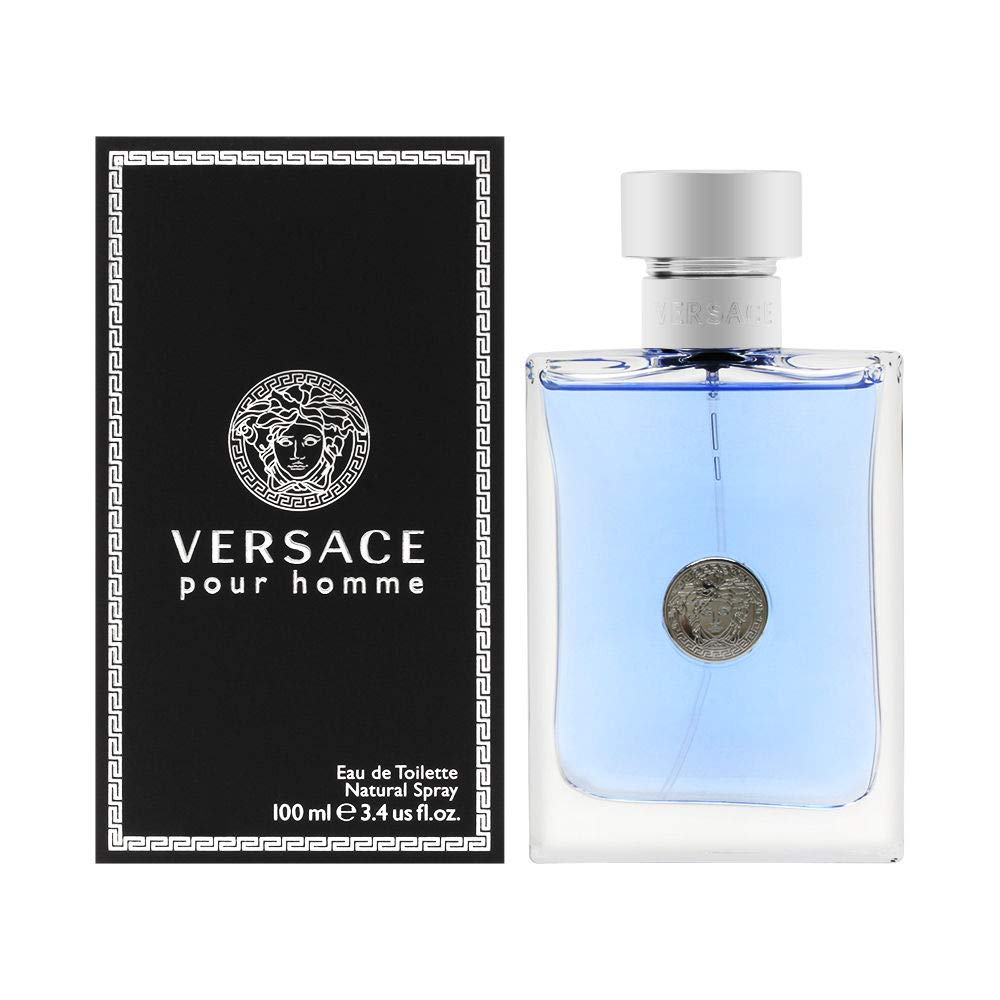 Versace Pour Homme bottle front, classic aromatic fougere for daily wear