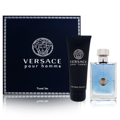 Versace Pour Homme Gift Set: Eau de Toilette spray for daily grooming and confident presence.