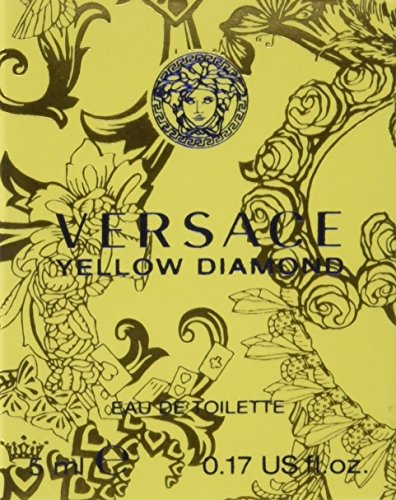 Versace Yellow Diamond bottle closeup showcases elegant design and premium fragrance for sampling.