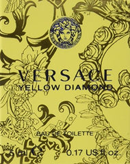 Versace Yellow Diamond bottle closeup showcases elegant design and premium fragrance for sampling.