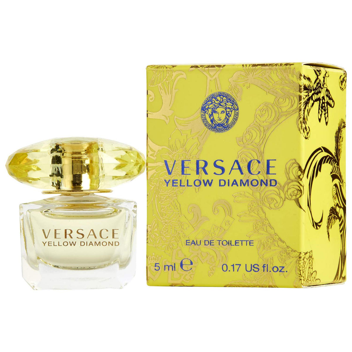 Versace Yellow Diamond mini EDT bottle for on-the-go elegance.