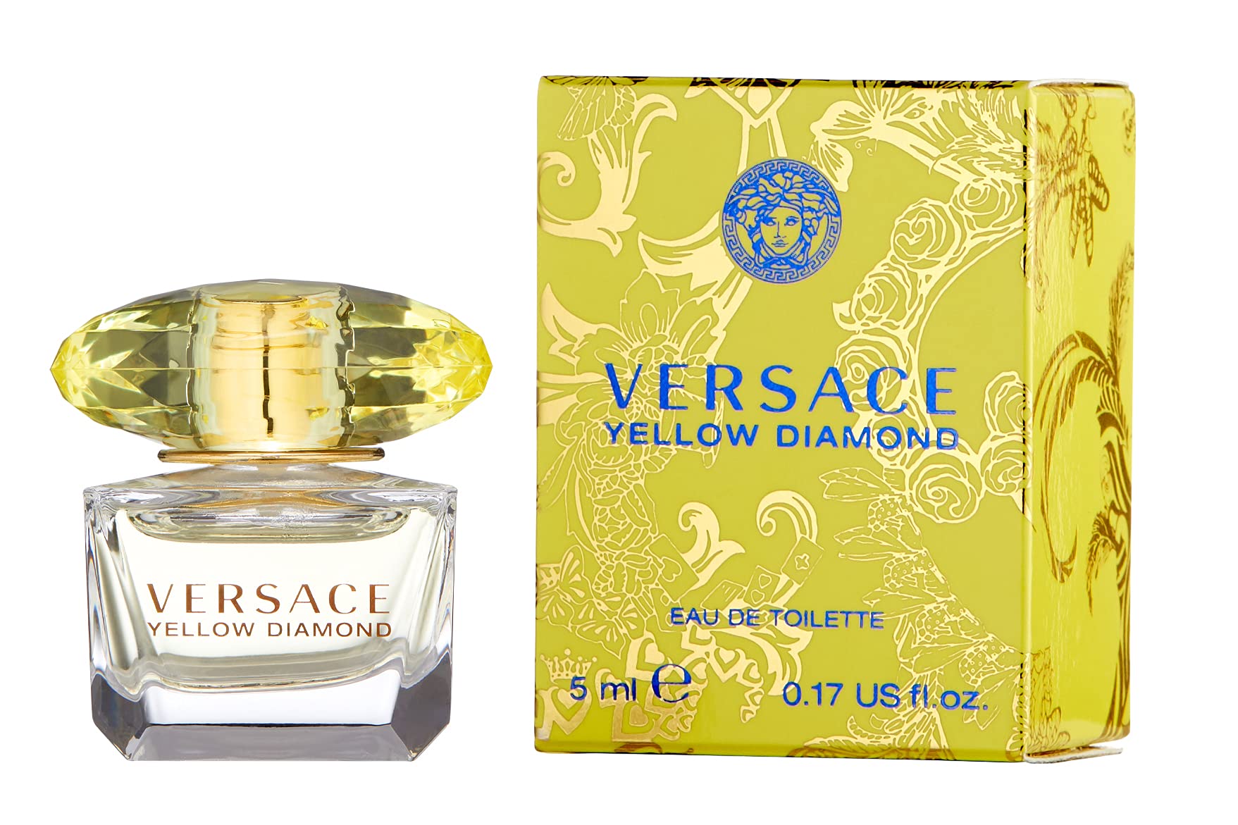 Versace Yellow Diamond packaging image emphasizes gift-ready presentation and compact travel use.