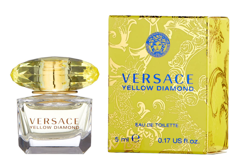 Versace Yellow Diamond packaging image emphasizes gift-ready presentation and compact travel use.