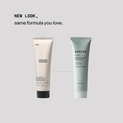 Versed foaming lather demonstrates gentle cleansing for refreshed skin.