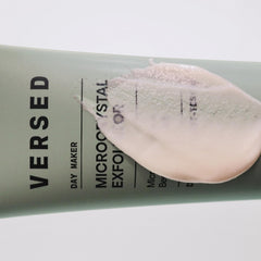 Versed vegan badge signals plant-based, cruelty-free formula.