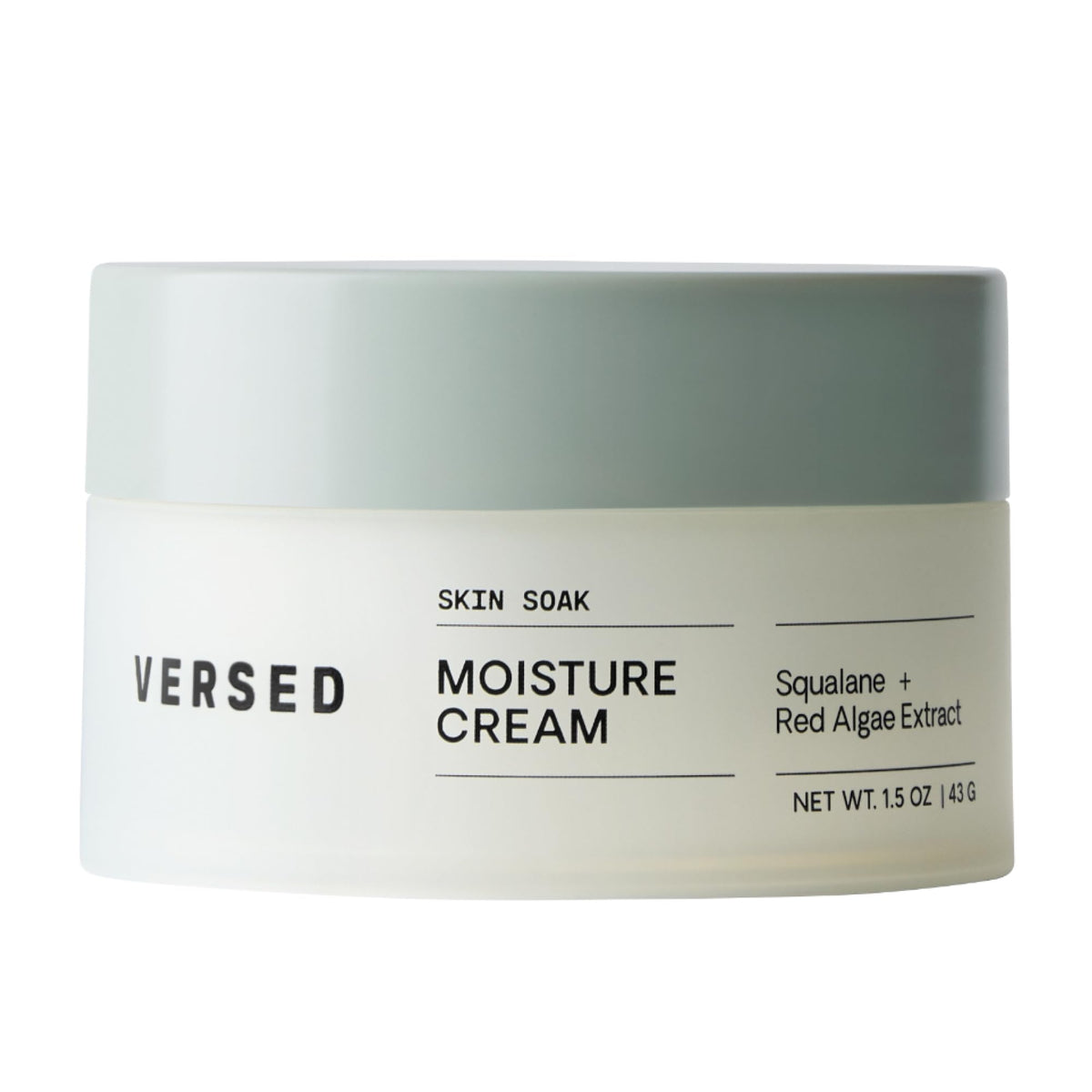 Versed Skin Soak jar closeup showing rich moisture for dry skin