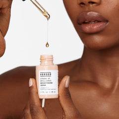 Versed Stroke of Brilliance serum ingredients chart featuring vitamin C and licorice