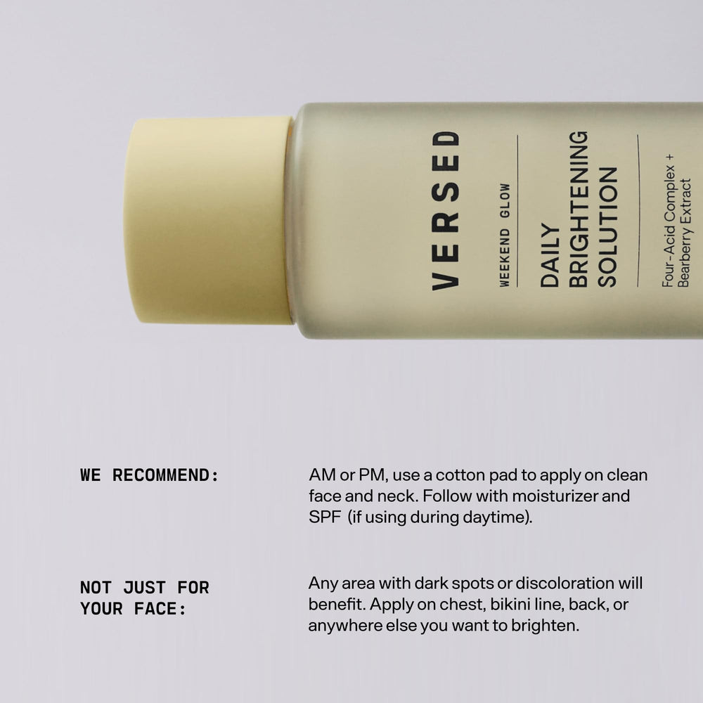 Versed Weekend Glow botanicals close-up highlighting plant-based extracts