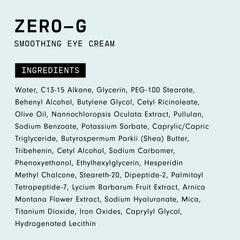 Versed Zero-G eye cream jar label highlights clean vegan formula.