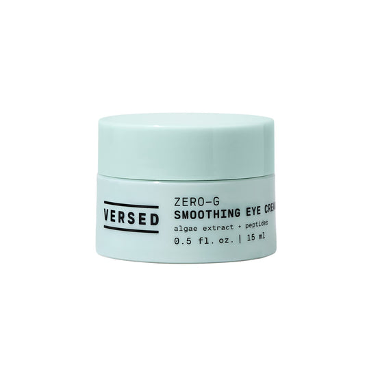 Versed Zero-G eye cream packaging enables portable, mess-free application.