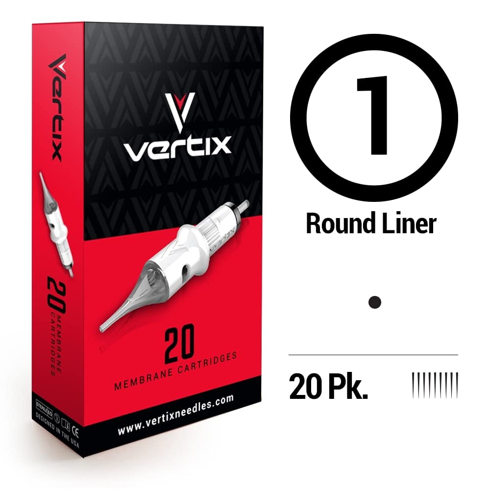 Vertix cartridge showing dual side vents shell design reduces spray during use