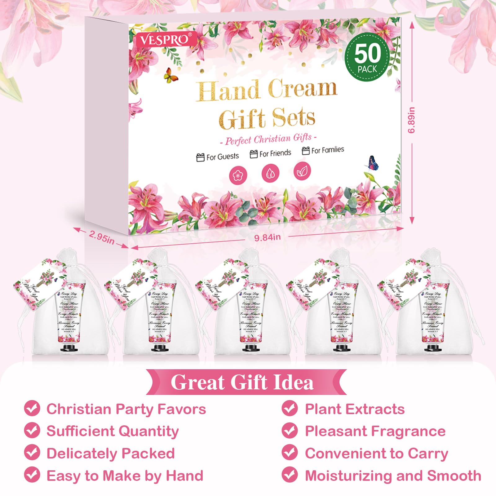 VESPRO Bible verse on hand cream label for daily inspiration