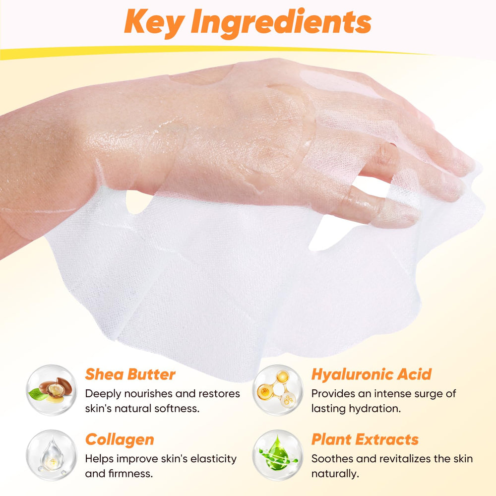 VESPRO collagen mask with hyaluronic acid for lasting moisture and plump look
