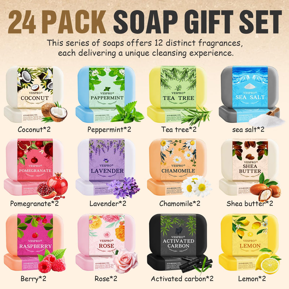 VESPRO lavender bar soap offers a calming, refreshing shower experience.