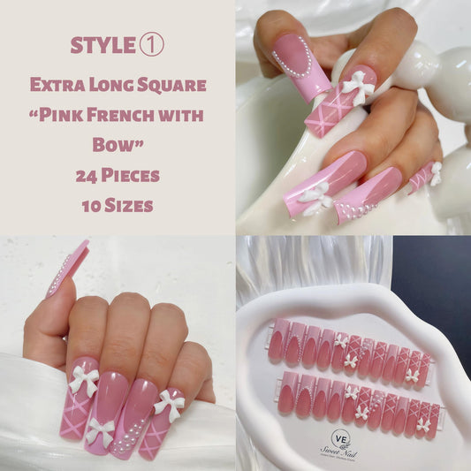VESWEET 96-piece full nail set fits most fingers for multiple manicures.