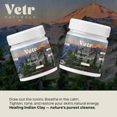 Vetr Naturals vegan cruelty free clay packaging signals clean beauty.