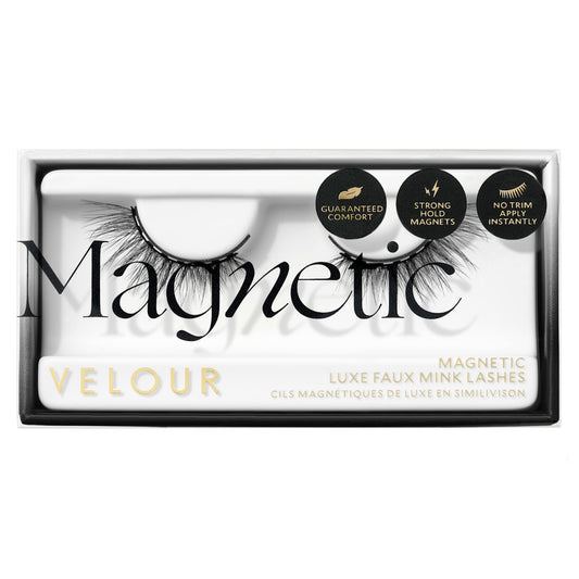 VeVelour magnetic eyelashes showing 8 magnets on a soft cotton band for secure wear.