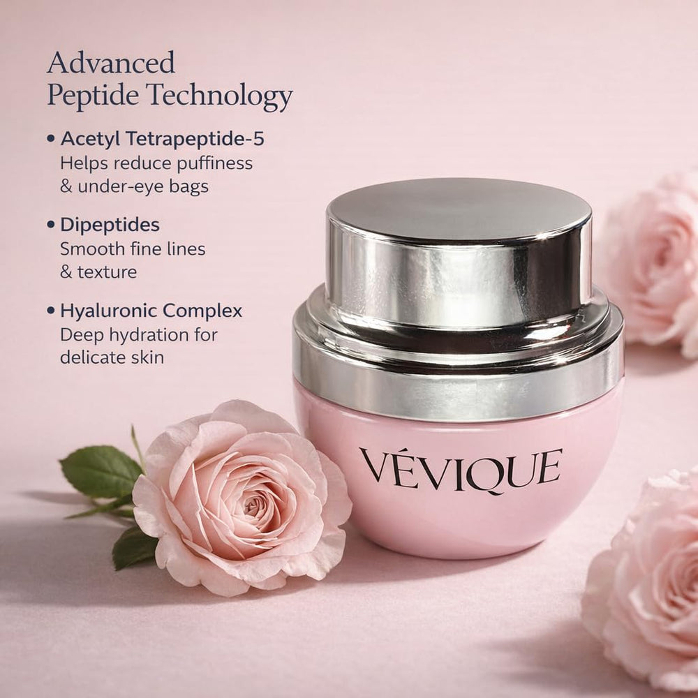 Veviqe Claréne eye cream close-up highlighting rich hydration for under-eye skin