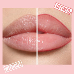 Vevivia Lip Liner Stain applicator and swatch demonstrate easy 2-in-1 use.