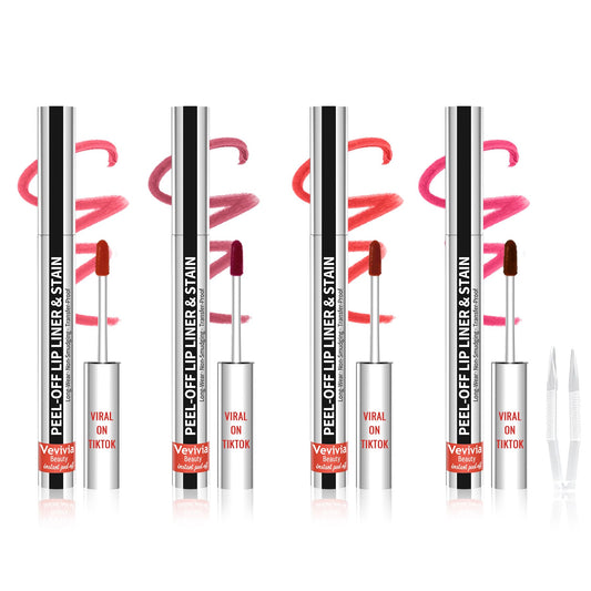 Vevivia Lip Stain Peel Off Cocoa for all-day color and no transfer.