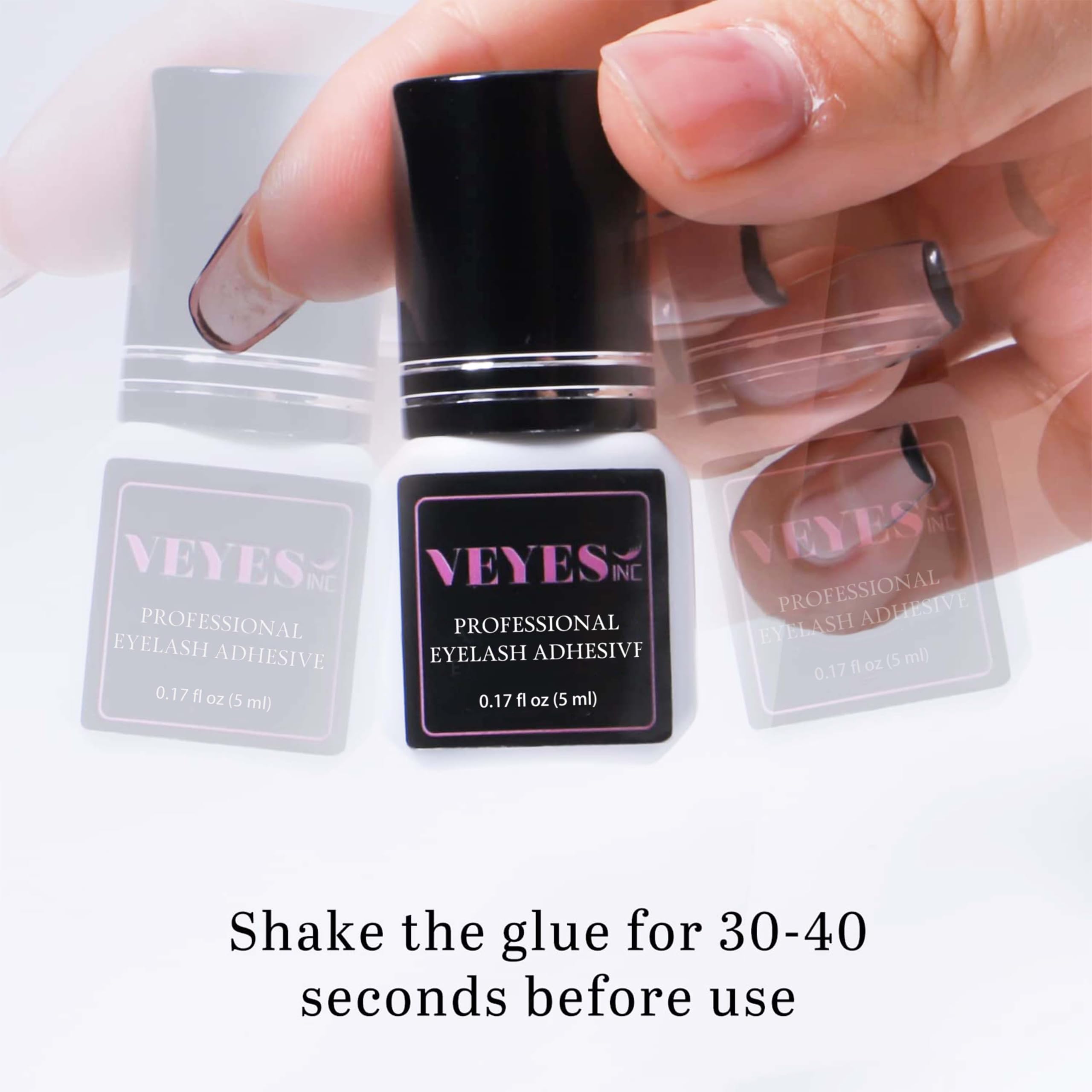 VEYES INC latex-free and formaldehyde-free formula on label.