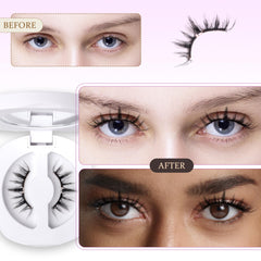 VEYESBEAUTY AnimeWink lashes on eye displaying natural look and hold