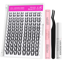 VEYESBEAUTY Bunny lash clusters tray for a playful, reusable look.