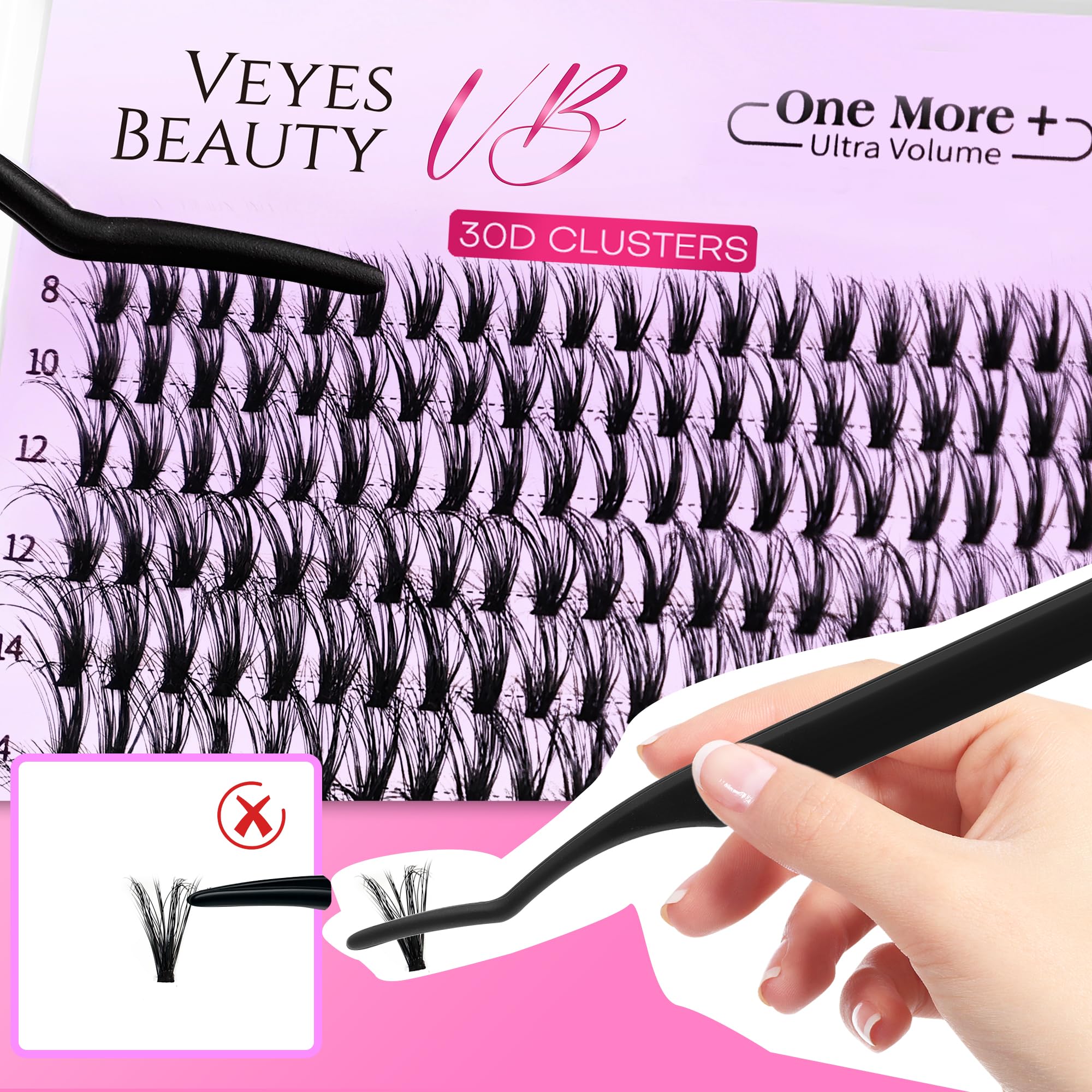 VEYESBEAUTY DIY lash tray multi-look showcase in a single tray