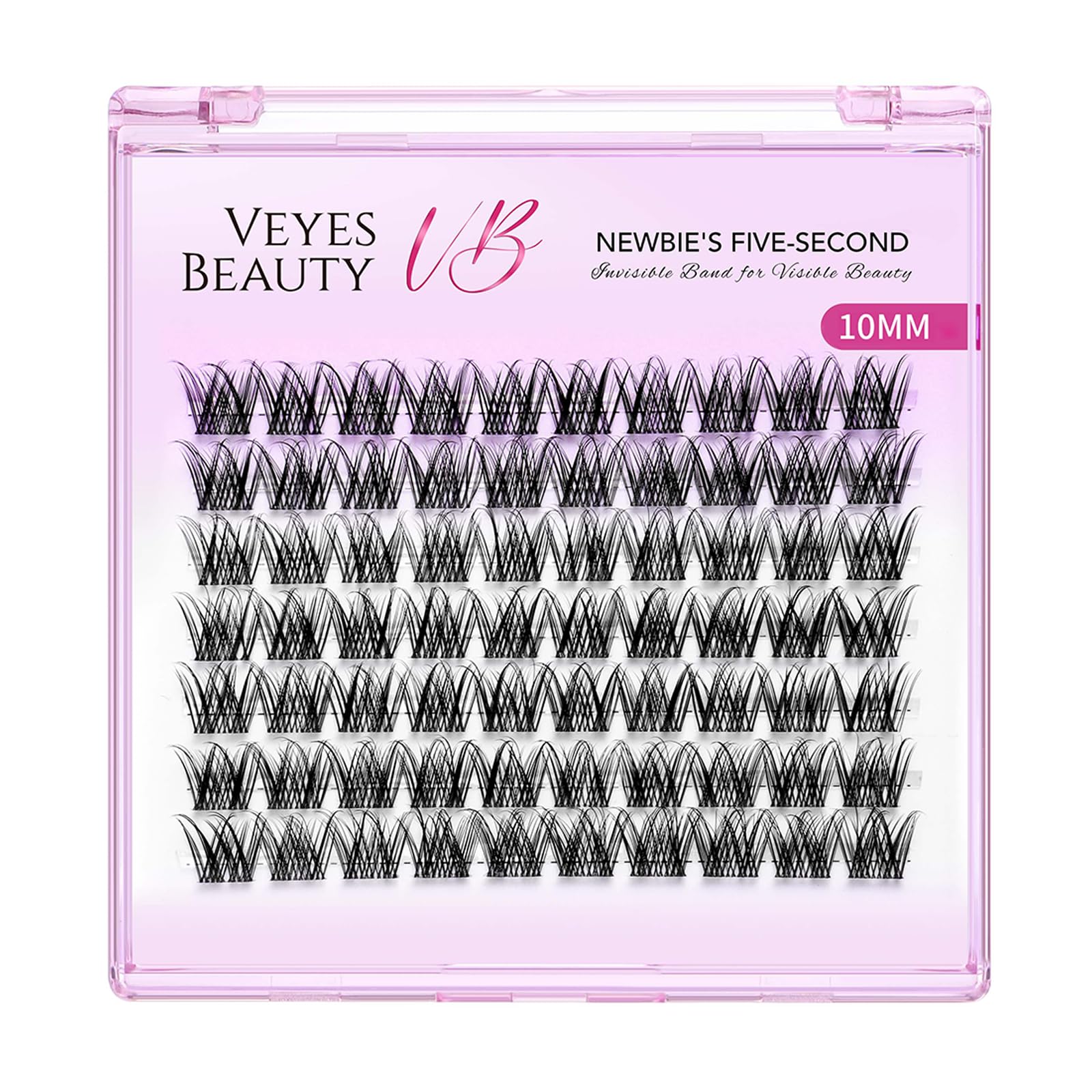 VEYESBEAUTY Five-Second Lashes image highlights quick, beginner-friendly application with wider bands