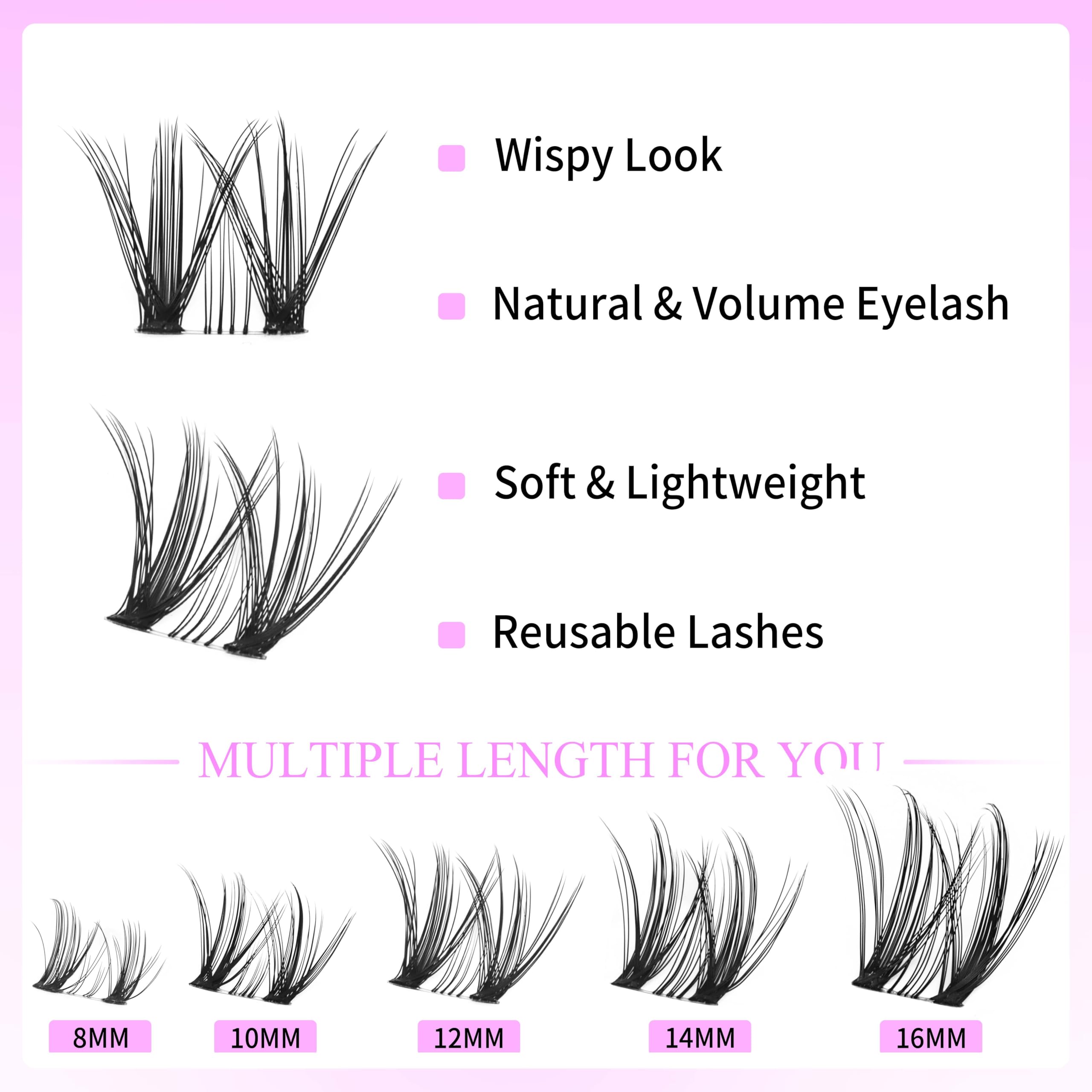 VEYESBEAUTY five-second lashes steps illustrate quick, newbie-friendly DIY application.