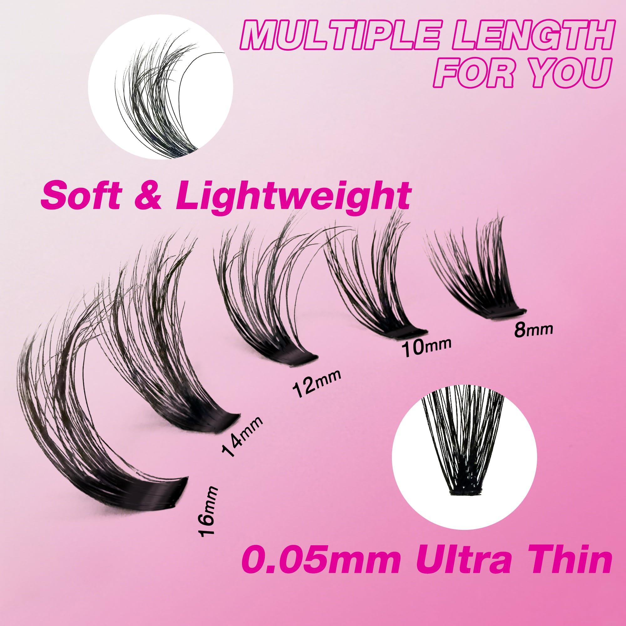 VEYESBEAUTY Lash bond application step showing easy placement on natural lashes