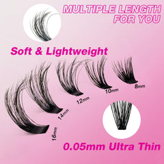 VEYESBEAUTY Lash bond application step showing easy placement on natural lashes
