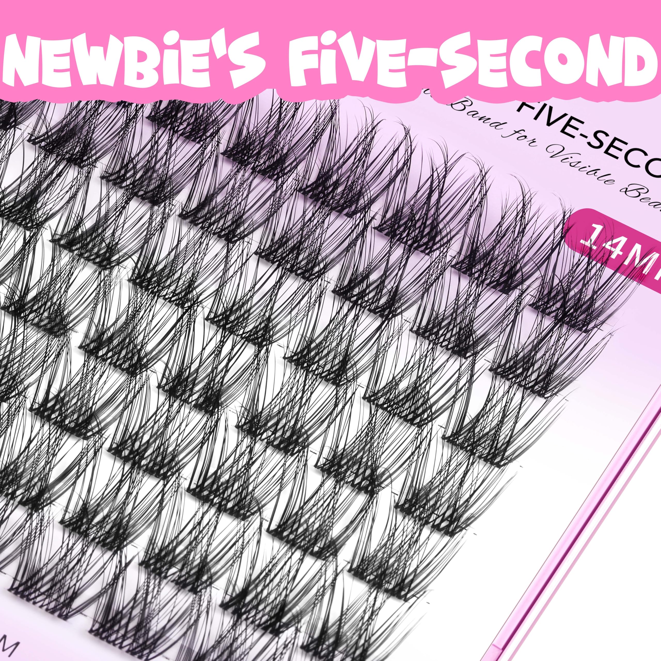 VEYESBEAUTY newbie-friendly bands and thin clusters enable easy DIY lash styling.