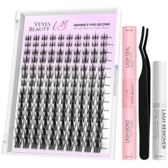 VEYESBEAUTY Manga Lash Clusters Kit lash tray for quick DIY lash look creation