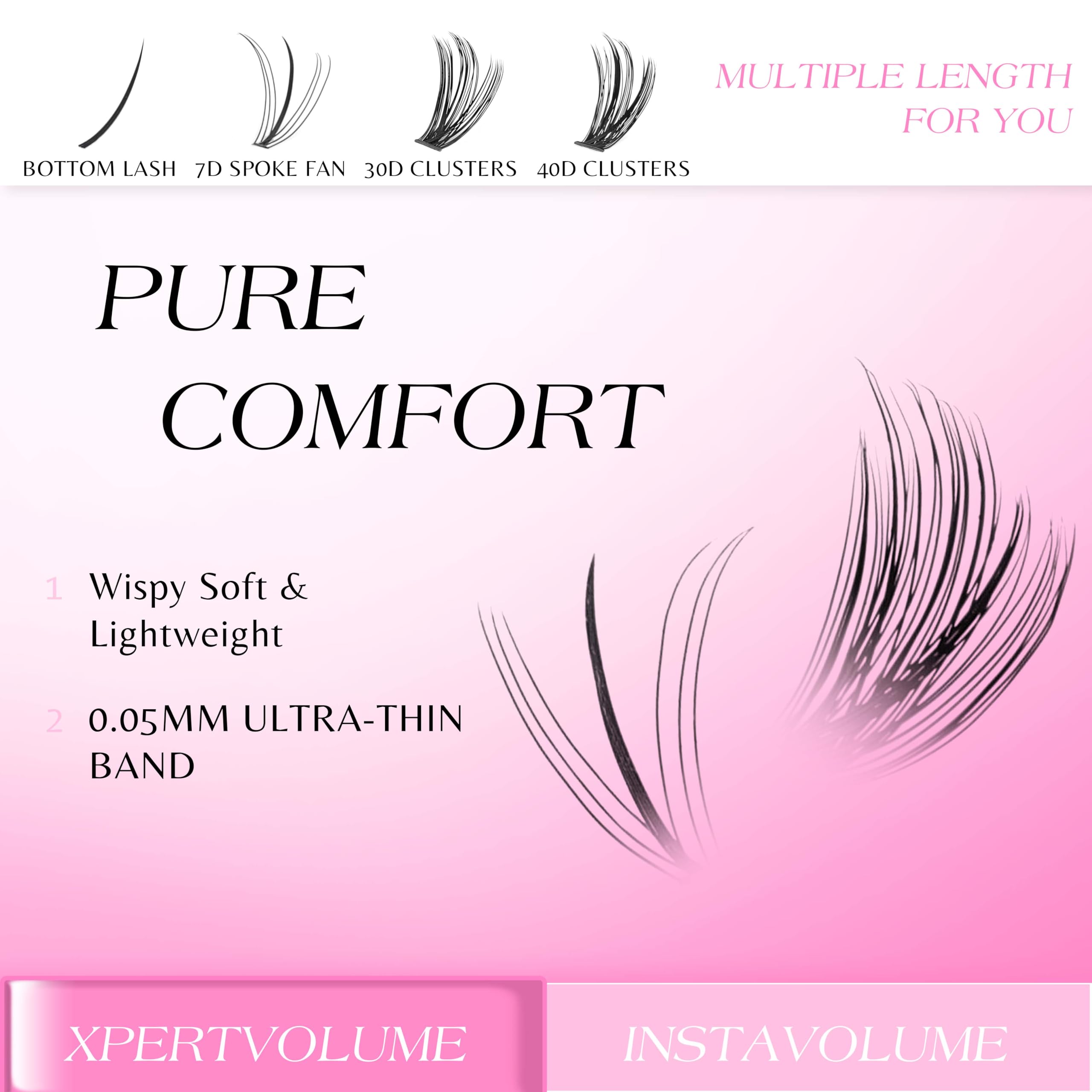 VEYESBEAUTY One More+ wispy fan clusters provide light natural look