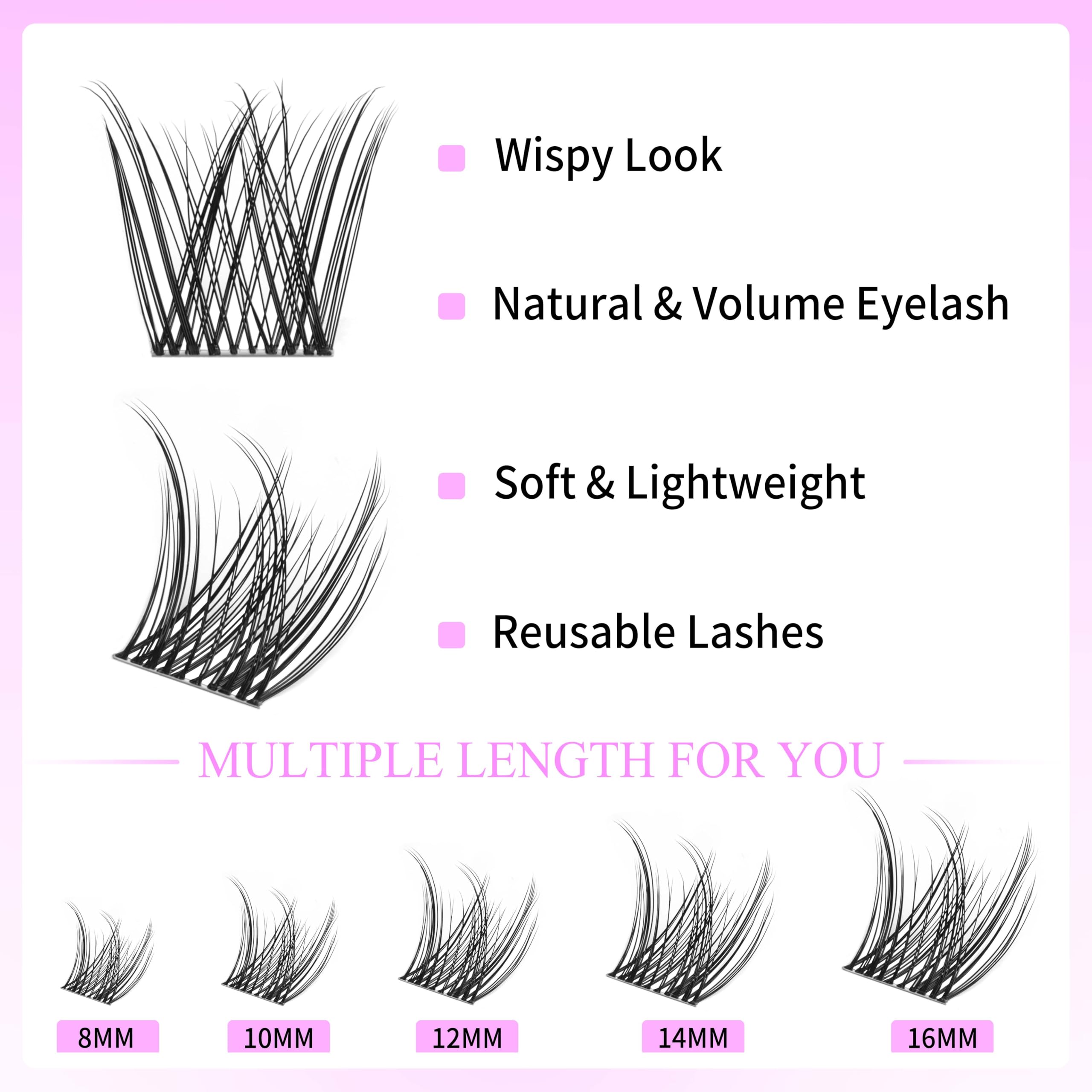 VEYESBEAUTY PBT fiber fluffy lashes deliver natural-looking volume.