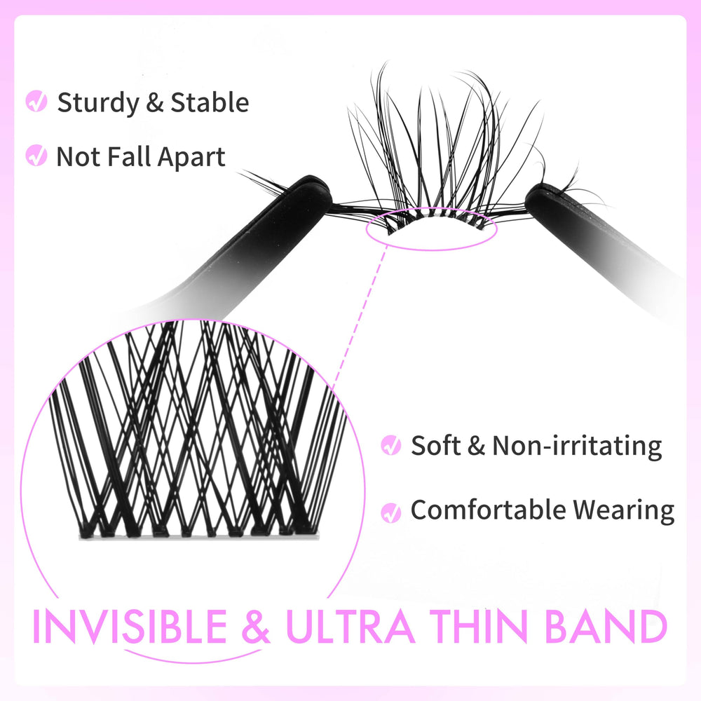 VEYESBEAUTY Thin soft-band lashes provide lightweight, comfortable wear for daily use.