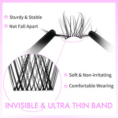 VEYESBEAUTY Thin soft-band lashes provide lightweight, comfortable wear for daily use.