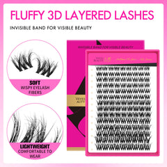 VEYESBEAUTY VBmuse thin-band soft material lashes for comfortable wear.