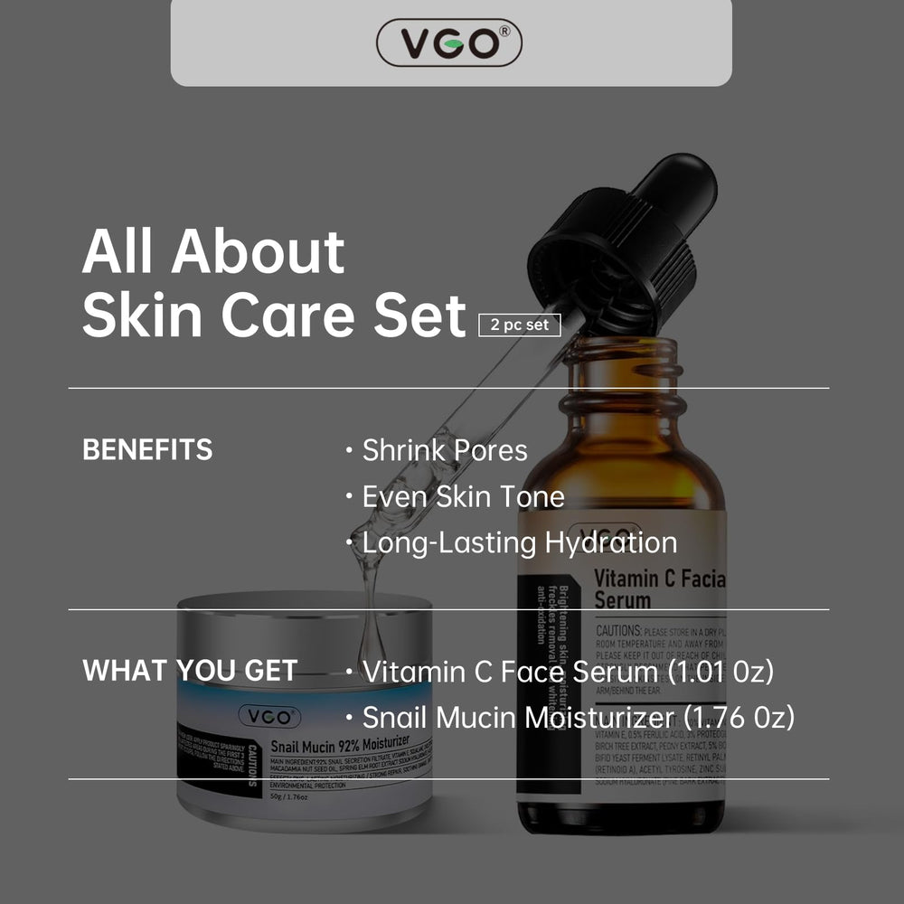VGO daily skincare routine shot showing complete regimen
