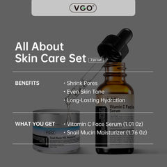 VGO daily skincare routine shot showing complete regimen