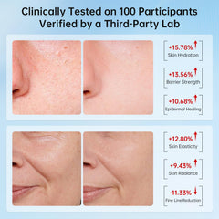 VGO hyaluronic acid moisture layer demonstrating long-lasting hydration.