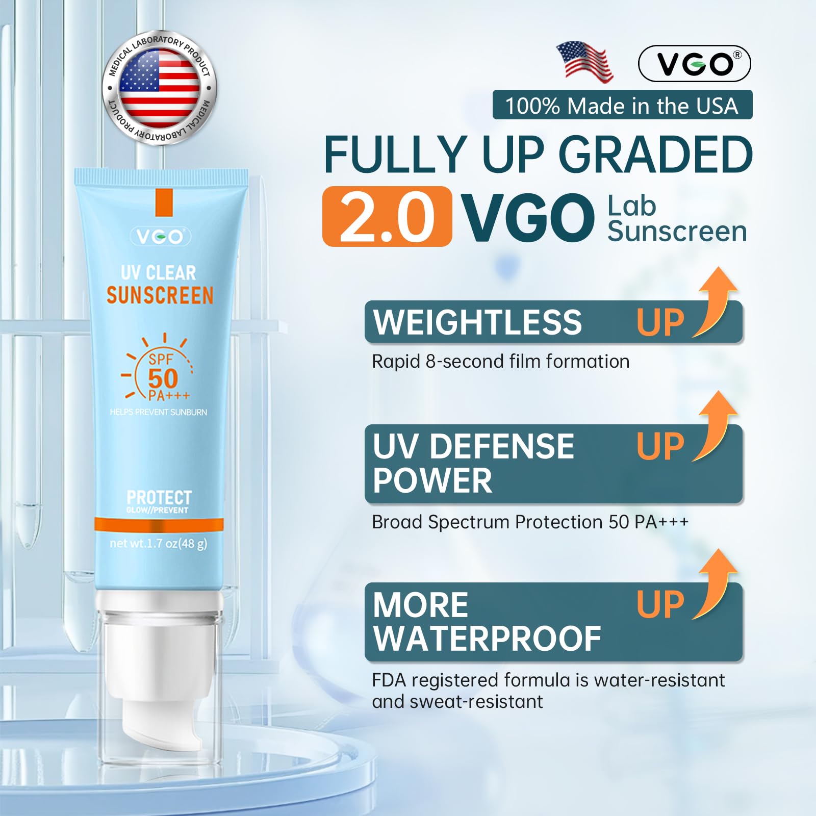VGO Mineral Sunscreen texture demonstrates quick absorption and invisible finish under makeup.
