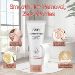VGO Painless Hair Removal Cream ingredients list highlights plant extracts.