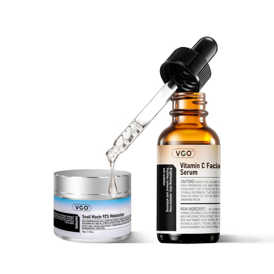 VGO Skin Care Set bottle overview for daily use and easy layering.