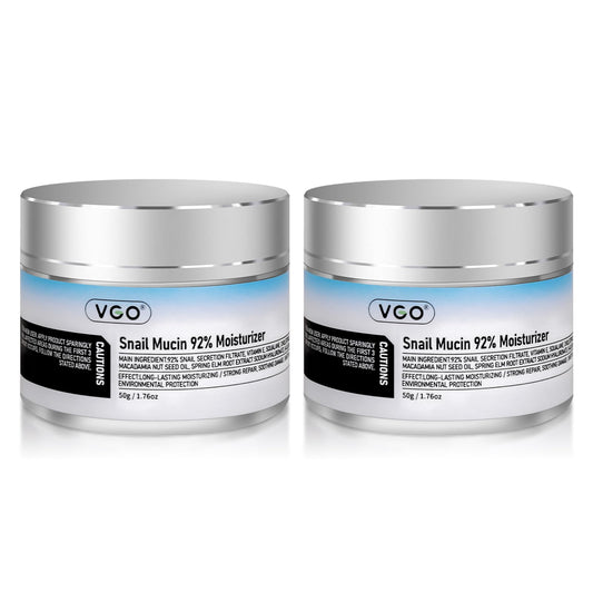 VGO snail mucin moisturizer bottle highlights 92% concentrate for intense hydration